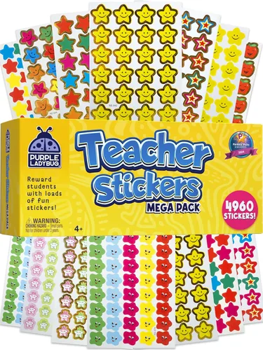 Vista 13 de 45 hoja cero y pegatinas con fragancia para niños(as) y maestros(as) Paquete megavariedado, paquete de Purple Ladybug Novelty, con 15 diferentes