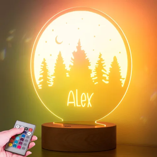Vista 11 de Luz de noche personalizada con nombre de bebé para niños, niñas, niños, decoración de guardería con estrellas y nubes de acrílico - Incluye control