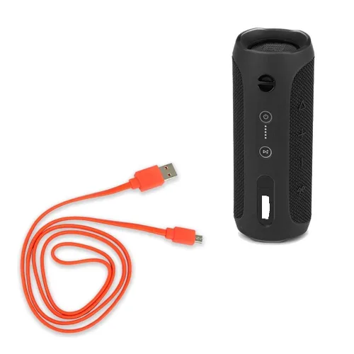 Vista 7 de Cable micro USB de repuesto, cable de alimentación de carga plana compatible con JBL Charge 2 3, Flip 2 3 4, Pulse 2 Go, Clip Plus, Micro II, Trip
