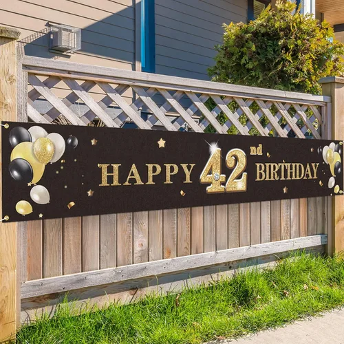 Vista 36 de Cartel de fondo de feliz cumpleaños 33 con texto en inglés "Cheers to 33 Years" para decoración de fiestas, color negro