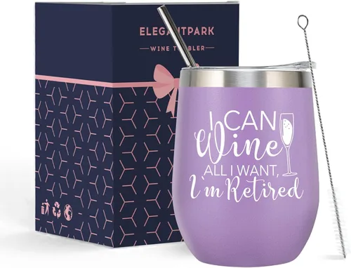 Vista 7 de ELEGANTPARK Regalos de jubilación para mujeres 2026, regalos para compañeros de trabajo para mujeres, Wise Woman Said I'm Outta Here, vaso