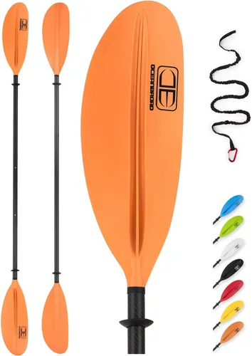 Vista 9 de Adjustable Carbon Fiber Kayak Paddle 86in/220cm to 94in/240cm Kayaking Oar for Adults with Paddle Leash 1 Paddle