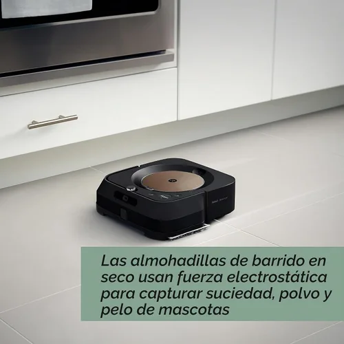 Vista 4 de iRobot Braava jet m6 (6012) Ultimate Robot Mop - Robot barredora con conexión Wi-Fi, Jet Spray, mapeo inteligente, compatible con Alexa, ideal