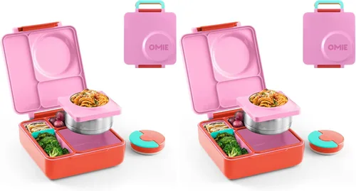 Vista 14 de Omie OmieBox - Lonchera Bento aislada a prueba de fugas con tarro de comida (cielo azul)