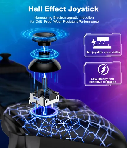 Vista 2 de LIFUFUTEE Mobile Gaming Controller for iPhone/Android, Wireless Phone Controller with Hall Joysticks/Triggers, Mobile Controller Support Phone Case