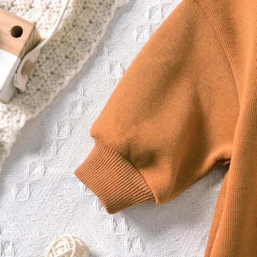 Vista 6 de Unutiylo Enterizo unisex de manga larga con cremallera y capucha para bebés y niñas