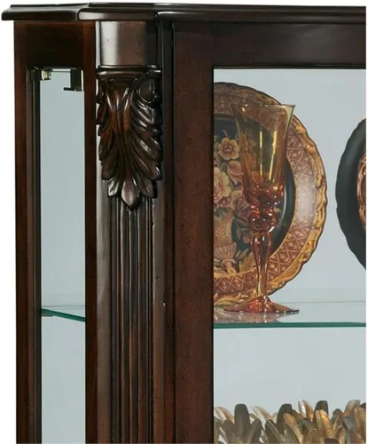 Vista 4 de Pulaski Mantel Curio, 33 x 15 x 56 pulgadas, Marrón
