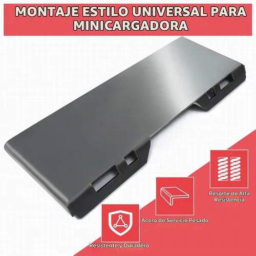 Vista 2 de Placa de montaje para minicargadora de 1/2" con enganche rápido, placa de cargadora compatible con Bobcat Kubota, con garantía de un año