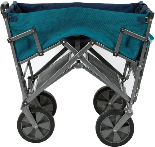 Vista 3 de MacSports Carritos de Dos Pisos Resistentes Plegables para Exteriores Carrito Plegable Portátil Ligero Carrito Utilitario, Carrito Deportivo Todo