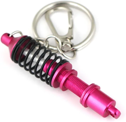 Vista 8 de Llavero creativo modelo autoparte de moda coilover amortiguador Maycom, color rojo, Hecho por el hombre, S