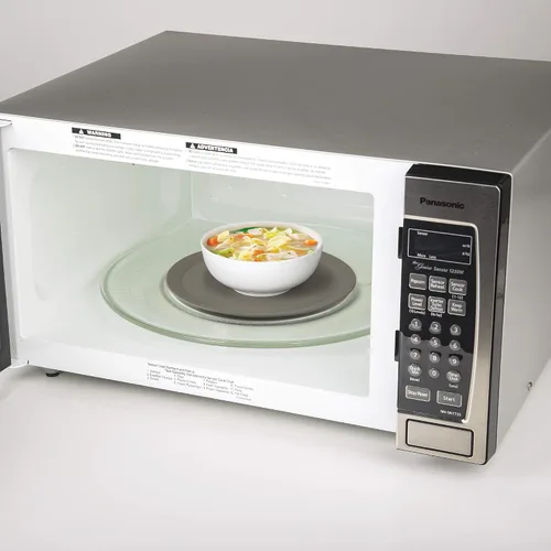 Vista 3 de PrepSolutions Multialfombrilla compacta para microondas, 9.5 pulgadas, gris – Protector de salpicaduras de alimentos para microondas y salvamanteles