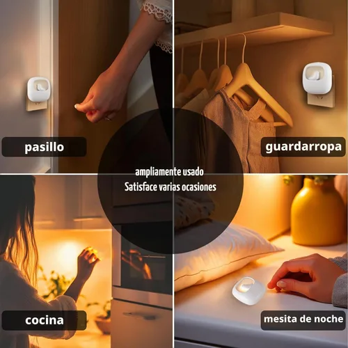 Vista 2 de VAVOFO Luz nocturna LED con sensor automático, paquete de 4, 2900-3200K blanco cálido, bonito diseño de pájaro, lámpara de noche de pared