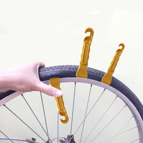 Vista 6 de Palanca para neumático de bicicleta – Palanca premium de plástico endurecido para reparar llanta de bicicleta– debe tener kit de herramientas