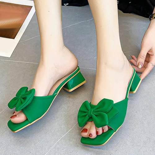 Vista 6 de Green Slipper Gladiator Sandals Mules For Women Flats Wide Width Sandals Women Gifts For Boyfriend Sandalias Mujer