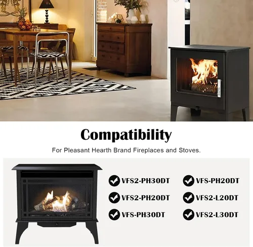 Vista 2 de Hiorucet Kit de ventilador de chimenea PBAR-2427 variable de velocidad para estufa sin ventilación de hogar agradable o estufas de leña, GHP Group