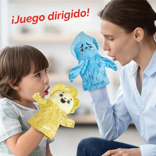 Vista 6 de hand2mind Feelings - Títeres de Mano de la Familia para niños, actividades de habilidades sociales, atención plena para niños, actividades