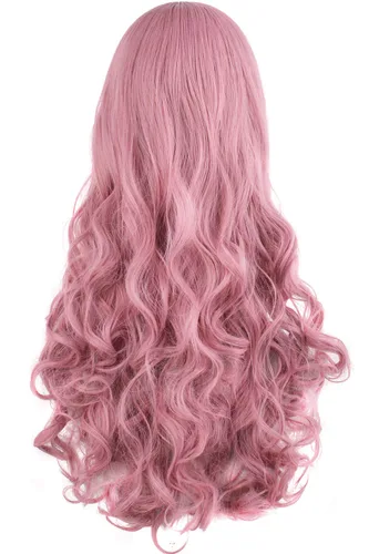 Vista 82 de Peluca MapofBeauty Lolita para disfraz, cabello largo, rizado, con coleta, Blanco