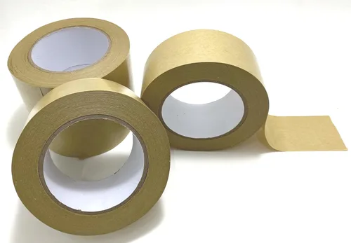Vista 4 de TXV Mart - Cinta de embalaje de papel kraft biodegradable resistente y ecológica para cajas y cajas 2 pulgadas de ancho x 55 yardas de largo