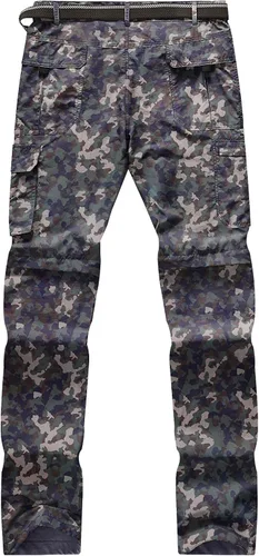 Vista 3 de Pantalones de senderismo para hombre, impermeables, de secado rápido, ligeros, rectos, de trabajo