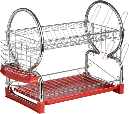 Vista 5 de Premier Housewares - Escurridor de platos de 2 niveles, color negro, 15.4 x 22.0 x 9.8 in