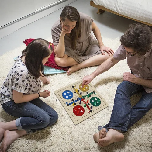 Vista 9 de Juegoal Juego de mesa de madera 7 en 1 para niños y adultos, juego de mesa clásico de viaje portátil