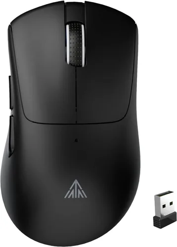 Vista 11 de SOLAKAKA SM802 - Ratón inalámbrico para juegos, 10000 DPI, triple modo con cable/BT 5.0/2.4GHz con botón lateral, mouse macro programable RGB