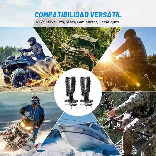 Vista 6 de KEMIMOTO Soporte de herramientas para ATV, montaje de herramientas de caza, agarres de soporte de arco con correas de goma compatibles con bicicleta