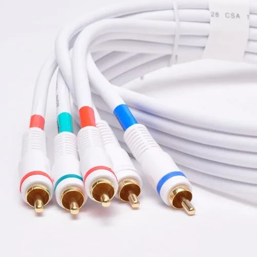 Vista 3 de AYAGROUP Cable RG-59/U de 3 pies (3 pies) de 5 RCA de vídeo componente/audio macho a macho RG-59/U para HDTV, DVD negro
