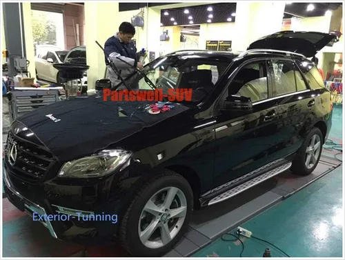 Vista 7 de estribos laterales pedales Nerf Protector Bar para Mercedes Bens GLE W166 2016-2018