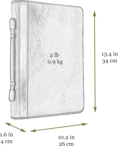 Vista 7 de Time Resistance Portafolio de cuero Bolsa de documentos con asa de transporte Funda para tablet fabricada en Italia