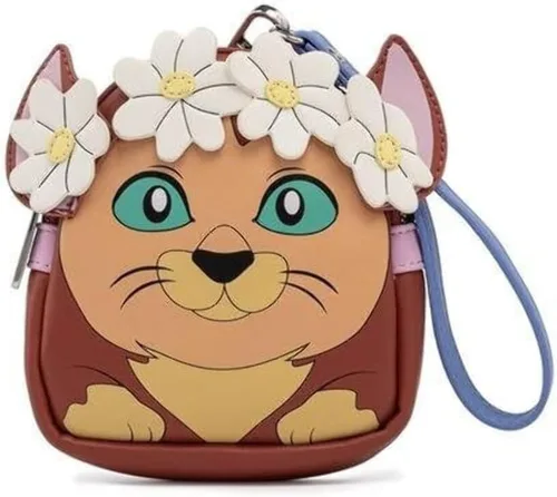Vista 6 de Loungefly Disney Alice in Wonderland Cosplay - Bolso de hombro con correa doble para mujer con muñeca desmontable