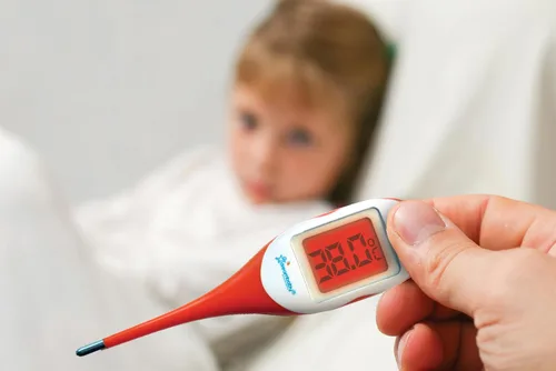 Vista 2 de Dreambaby Termómetro digital de respuesta rápida con alerta de fiebre, naranja