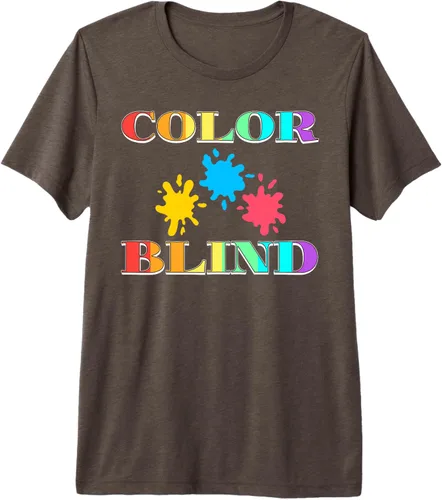 Vista 4 de Color Blind Test Funny Glasses Visions Camiseta Premium Negro