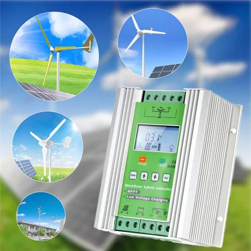 Vista 4 de Controlador de carga híbrido solar eólico de 1000 W, controlador de carga solar de turbina de viento MPPT fuera de la red, controlador híbrido