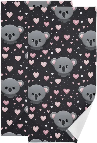 Vista 31 de Juego de 2 toallas de baño de color morado, remolques de mano de lobo, toallas de baño, toallas suaves y absorbentes para baño, cocina, gimnasio