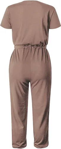 Vista 5 de PRETTYGARDEN Womens Deep V Neck Wrap Drawstring Waist Jumpsuit
