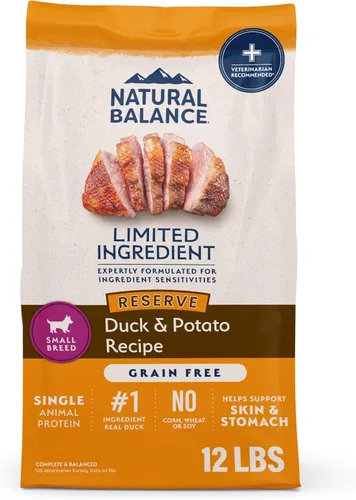Vista 13 de Natural Balance Limited Ingredient - Alimento seco para perros adultos de raza pequeña, sin granos, receta de salmón y batata, 4 libras