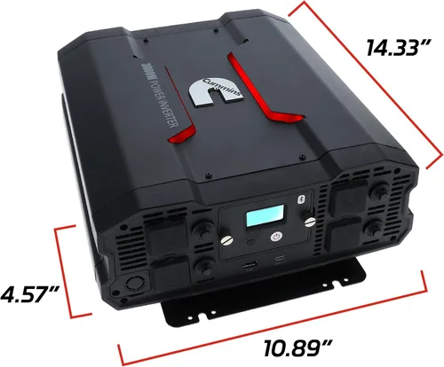 Vista 10 de Cummins 3000 vatios inversor de onda sinusoidal modificada para camiones Inversor 12 voltios a 110 voltios Cuatro salidas de CA Dos puertos USB