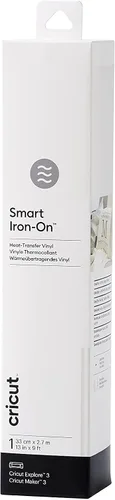Vista 7 de Cricut Smart 2008695 - Vinilo termotransferible para planchar, 1 lámina, 13.0 in x 3.0 ft, blanco, (3 pies), 2008695