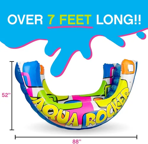 Vista 9 de Poolmaster Flotador de piscina, Aqua Rider 88 de largo x 52 de ancho, desinflado