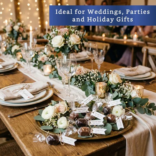 Vista 7 de FIESTA WRAPS Envoltorios transparentes de caramelos para caramelos (600 piezas de 2.5 x 3.5 pulgadas) - Envoltura de celofán transparente natural