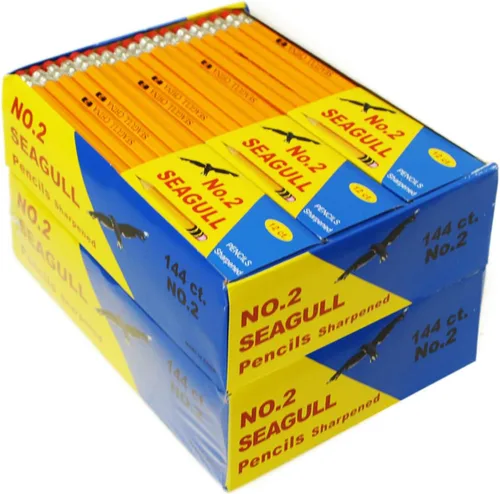 Vista 6 de Lápices con punta n.º 2 144/box, 12 cajas de 12 lápices con goma de borrar mejorados 1