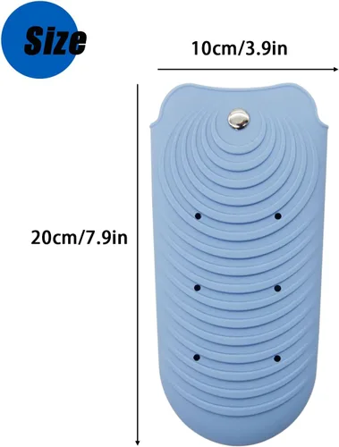 Vista 2 de Funda de silicona aislante de calor para herramientas de peinado del cabello, rizadores y planchas planas, cubierta de viaje antideslizante, pequeña