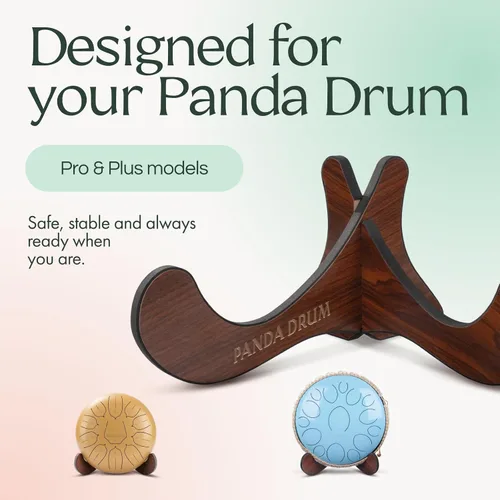 Vista 2 de Panda - Soporte de madera para tambores de 11 y 15 pulgadas Soporte