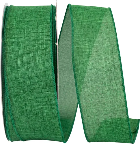 Vista 64 de Cinta Reliant Ribbon 92573W-031-09K para borde con alambre Everyday Linen Value, 1-1/2 pulgadas x 50 yardas, color negro