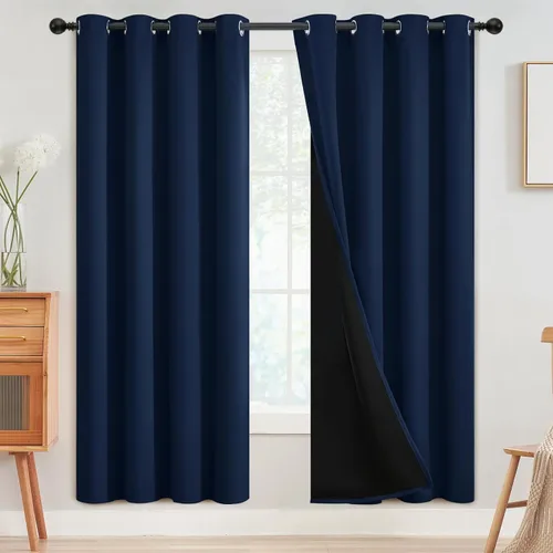 Vista 176 de SimpleHome - Cortinas opacas 100% para recámara, cortinas de ventana con ojales beige, con aislamiento térmico, cortinas de oscurecimiento