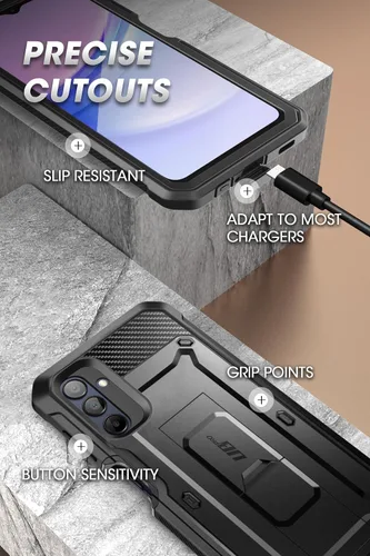 Vista 6 de SUPCASE Funda para Samsung Galaxy A16 con protector de pantalla (Unicorn Beetle Pro), [soporte integrado y clip para cinturón]