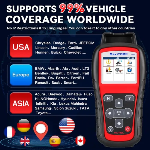 Vista 9 de Autel MaxiTPMS TS508WF Herramienta de programación TPMS Actualización de TS501 Pro TS408S Activar/Relearn Autel TPMS Sensores, lectura/borrar código