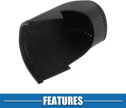 Vista 7 de Cubierta de palanca de cambios de coche para Mazda CX-5 2017-2022, piel sintética, color negro