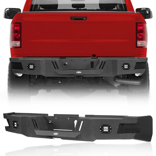 Vista 11 de u-Box Parachoques delantero para Dodge Ram 2500 3500 2010-2018, parachoques todoterreno resistente con placa de cabrestante, placa deslizante